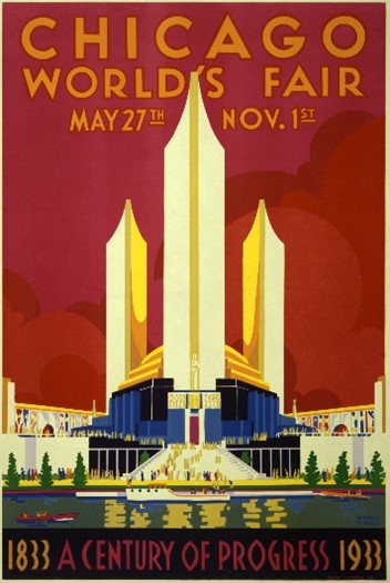 Poster for Century of Progress International Exposition in Chicago in 1933