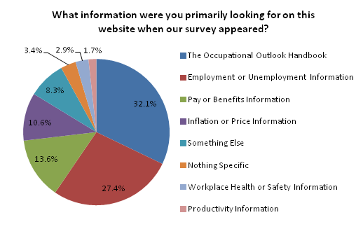 What information were you primarily looking for on this website whe our survey appreared?