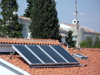 Illustration 4. Solar water heaters on a roof