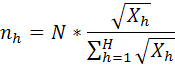 GTP sample allocation formula