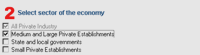 Select sector of the economy