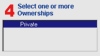 Select one or more Ownerships