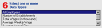 Select one or more Data Types