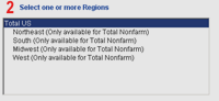 Select one or more Regions