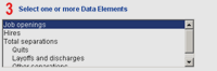 Select one or more Data Elements