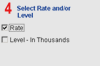 Select Rate and/or Level