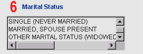 Select a Marital Status