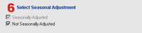 Select Seasonal Adjustment
