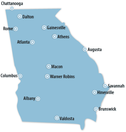 Georgia Area Map