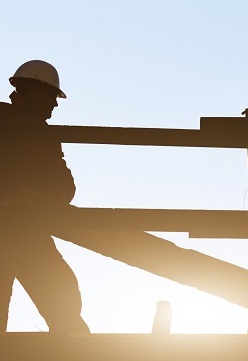 Worker at a construction site