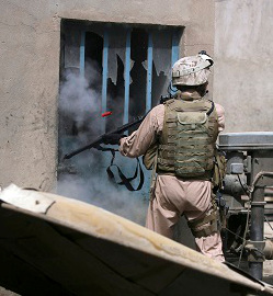 Un marine au combat