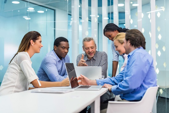 Businesspeople in a meeting