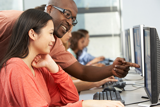 Teachers may help student develop their computer skills.