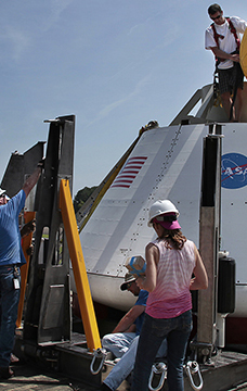 Technicians testing a vessel