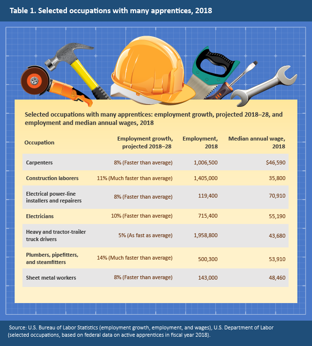 Apprenticeship infographic.