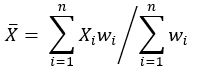 Mean calculation formula