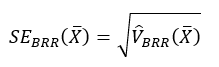 Variance and standard error formulas, standard BRR