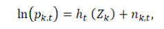 Equation 1: Log-level hedonic regression model