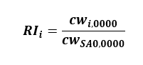 Relative importance formula