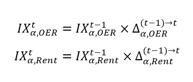 Equation 3: construction of elementary indexes