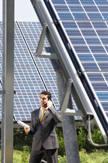 Illustration 6. Man at a solar power plant