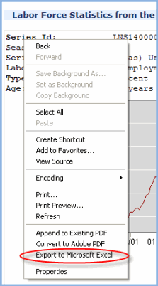 Export to Microsoft Excel