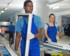 Employees in factory