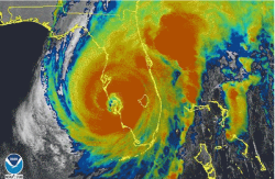 Radar image of Hurricane Ian