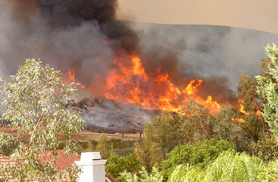Picture of wildfires in California