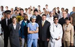 group of workers varied by race, sex, age, and occupation