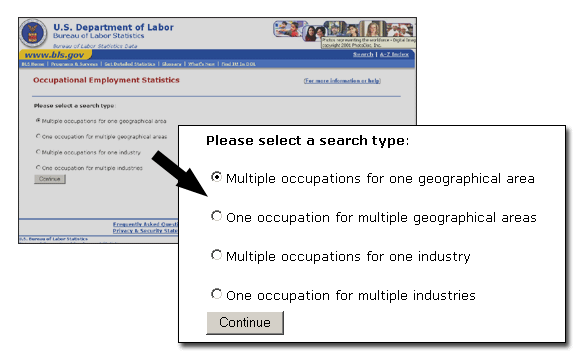 Screen 1-Select a table type