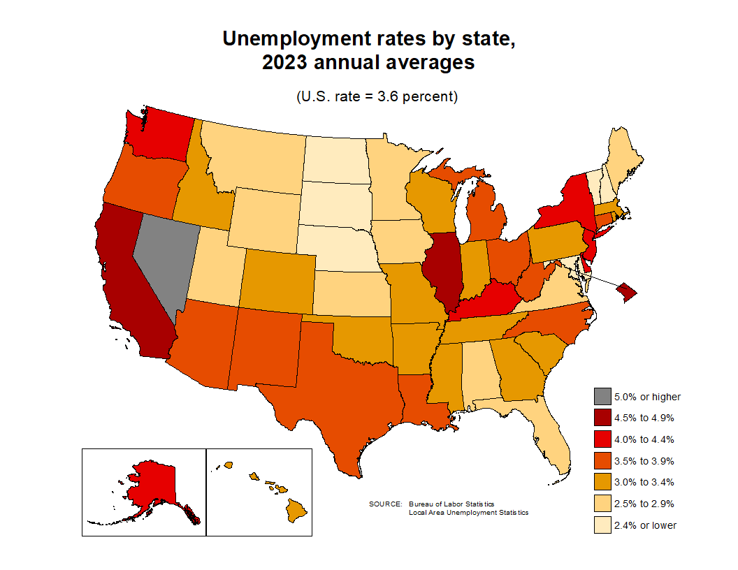 Unemployment By State Map | Zip Code Map