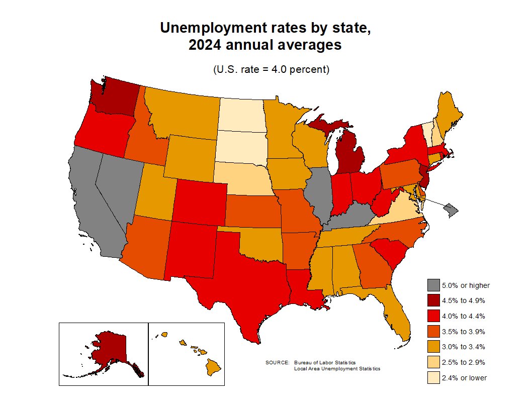 Unemployment By State Map | Zip Code Map