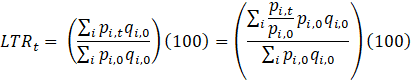 Laspeyres Formula