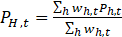 upper index level aggregation formula