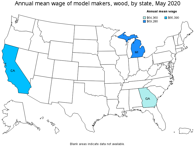 Map of the states with the highest mean wage for Agricultural Engineers