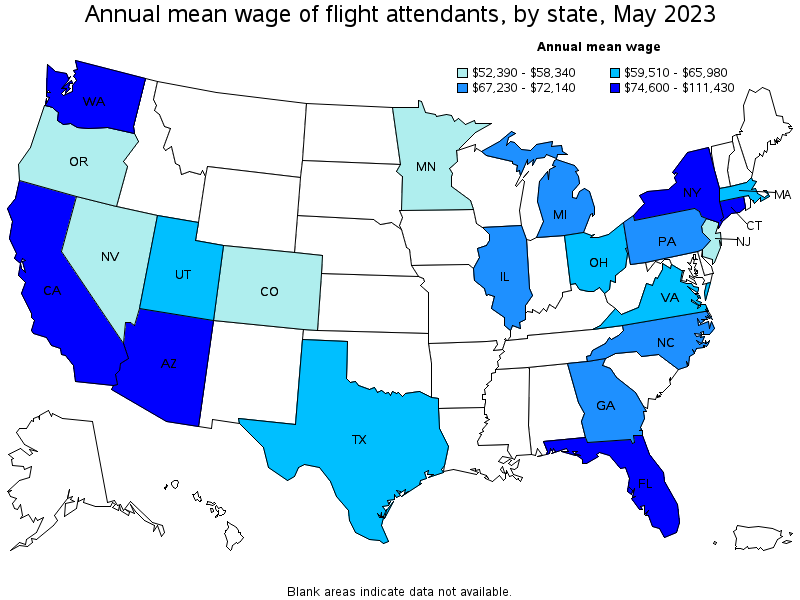 Flight Attendant Salary Comparison Chart