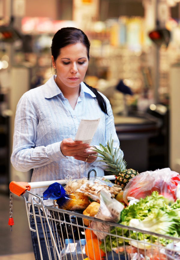 Image of a woman in a grocery store