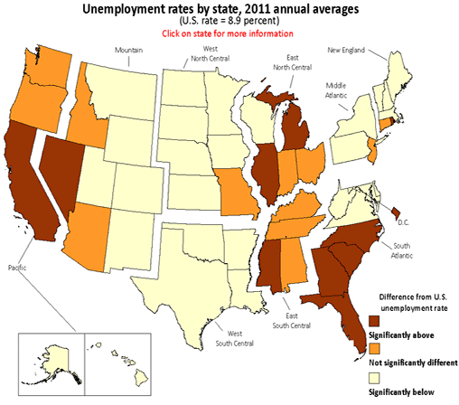 Unemployment Rate By State Chart