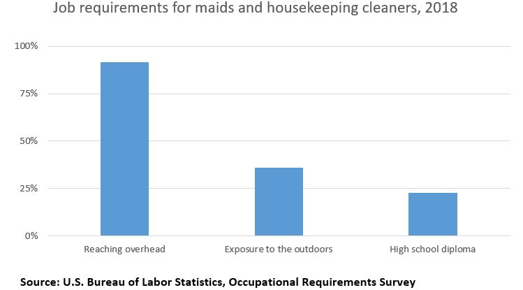 Job requirements for maids and housekeeping cleaners