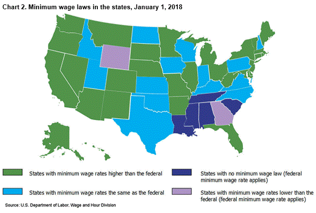 California State Minimum Wage Chart