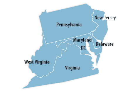 Mid–Atlantic Map