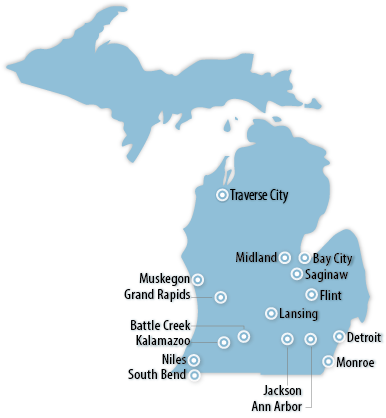 Michigan Area Map