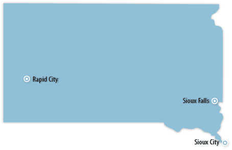 South Dakota Map