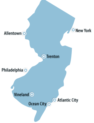 New Jersey Area Map