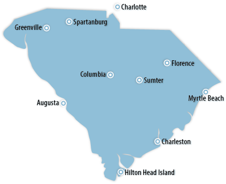 South Carolina Area Map