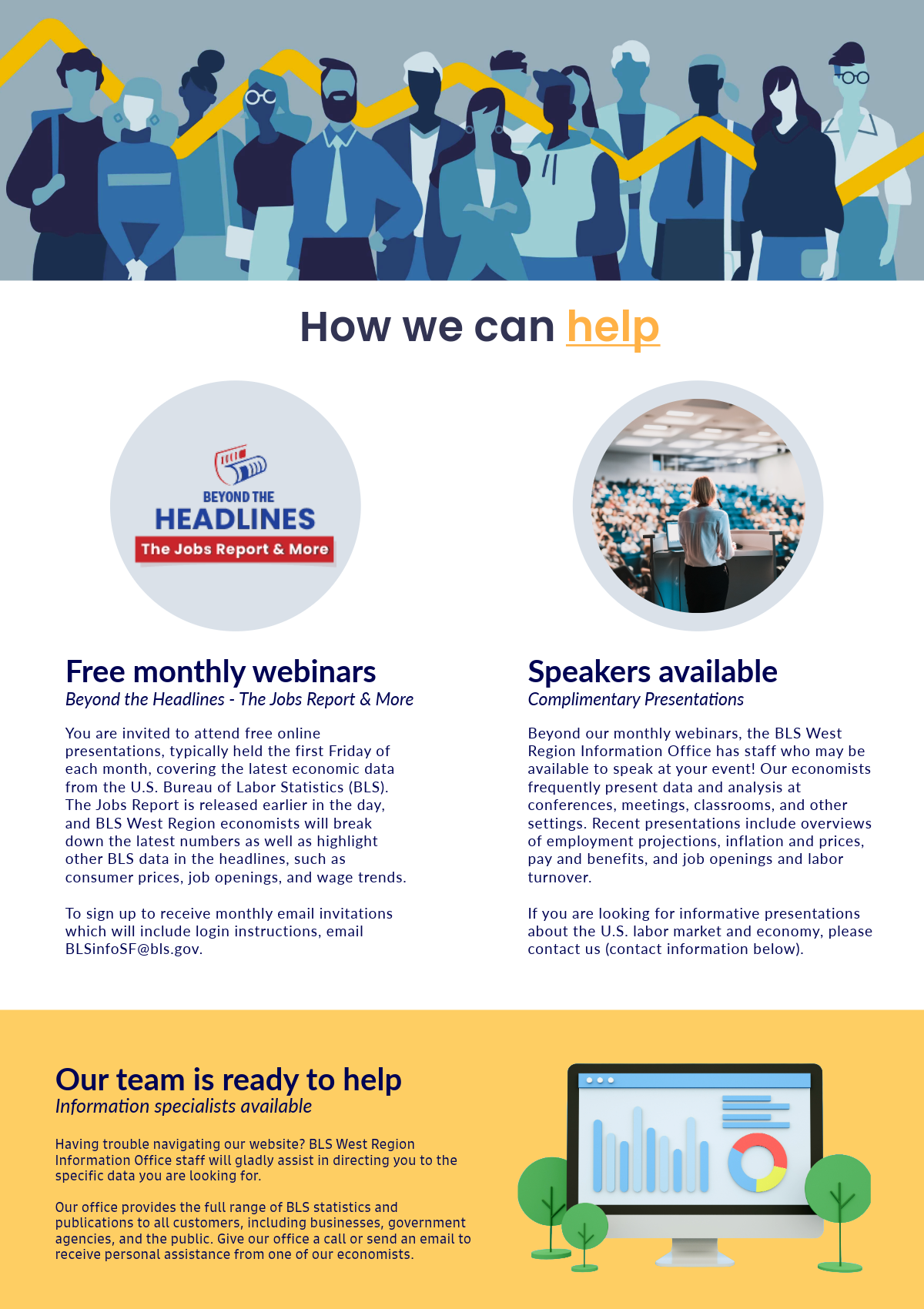 Mastering BLS Data inars, speaker requests and more Western