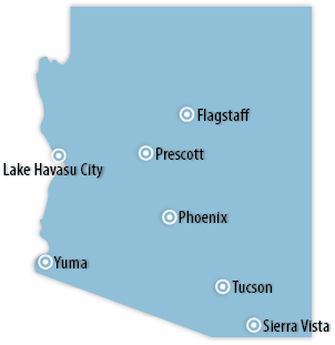 Arizona Area Map