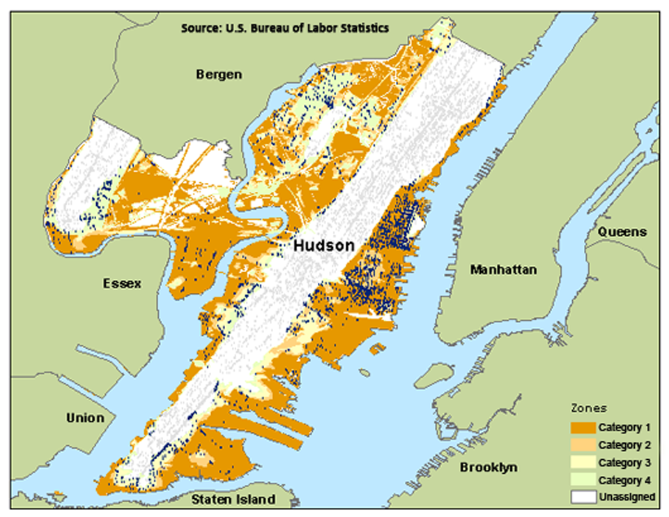 Employment in New Jersey and New York flood zones-Hudson, NJ image